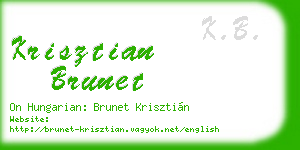 krisztian brunet business card